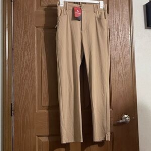 Tan Straight-Leg Pants
